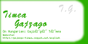 timea gajzago business card